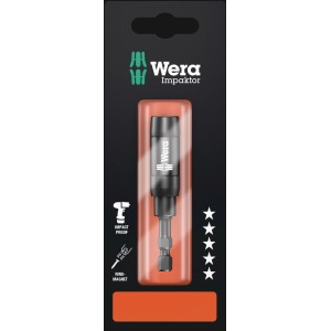 Wera Bit-Halter Impaktor 897/4 mit Magnet und Sprengring für sicheren Halt von Bits.