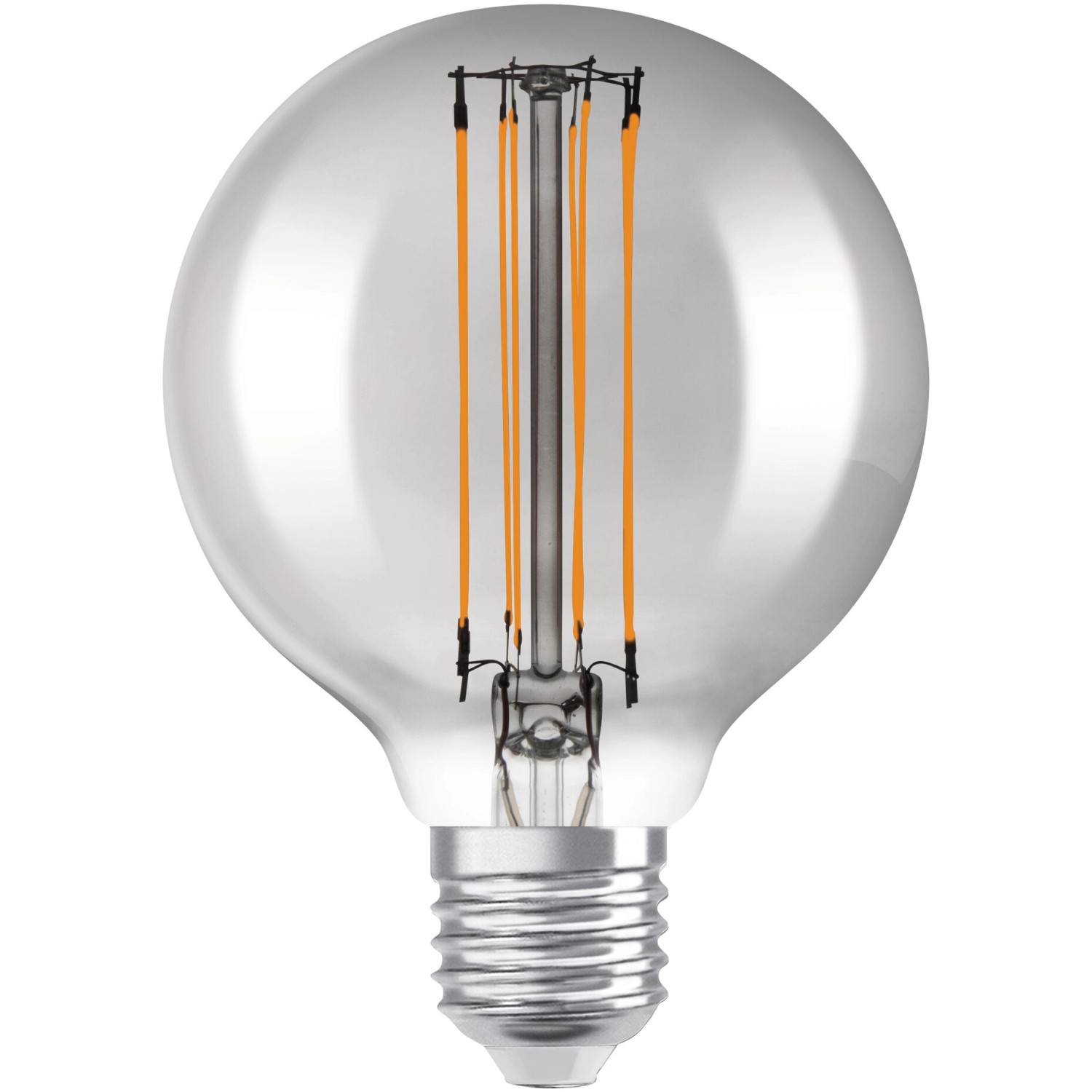 Osram LED-Leuchtmittel E27 Globeform, 11W, extra warmweiß, 500lm, 12x8cm.