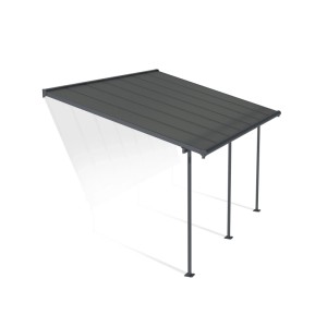 Canopia Terrassenüberdachung Capri, 425x300 cm, anthrazitgrau, mit Doppelstegplatten.