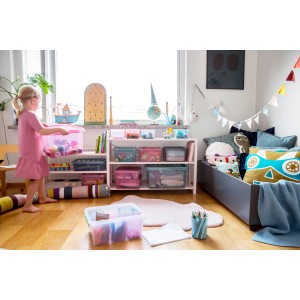 Rosa SmartStore Colour 31 Aufbewahrungsbox im Kinderzimmer-Regal.