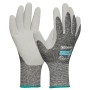 Gebol Arbeitshandschuhe Upcycled Winter, grau-weiß, Größe 5. Winterhandschuhe mit Latex-Beschichtung.