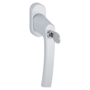 Abschließbarer Fenstergriff Dreh und Kipp Aluminium Silber