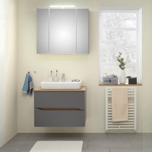 Pelipal Waschbeckenunterschrank Quickset 357 Quarzgrau Matt Touch 72 cm