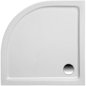 Ottofond Duschwanne Extraflach Denia Viertelkreis 80 cm x 80 cm Weiß