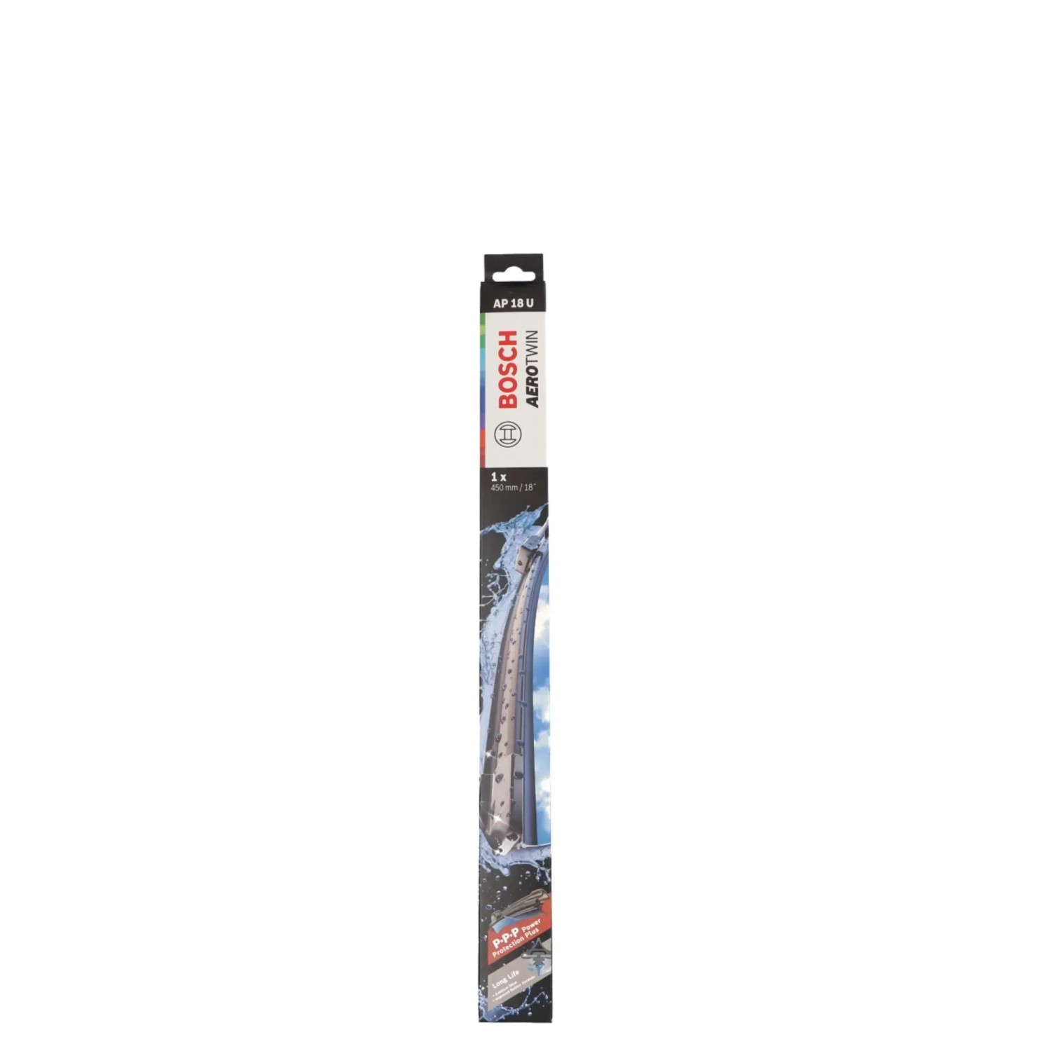 Bosch Aerotwin AP18U Wischblatt im Karton, Scheibenwischer für klare Sicht.
