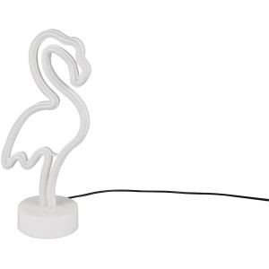 Weiße Reality LED Tischleuchte Flamingo, 29,2 cm hoch, für stimmungsvolle Beleuchtung.