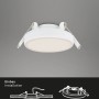 Weißer Briloner LED-Einbaustrahler Plat, 1er-Set, neutralweißes Licht, Ø 7,5 cm.