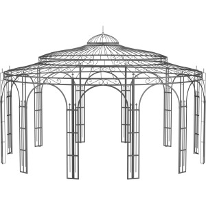 Eleo Pavillon Metall Toskana 340 cm x Ø 550 cm Pulverbeschichtet DB703