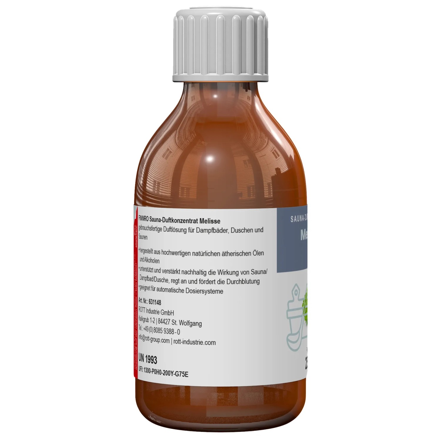 Eilo Sauna Duftkonzentrat Melisse, 250ml Flasche für Saunaöfen & Zubehör.