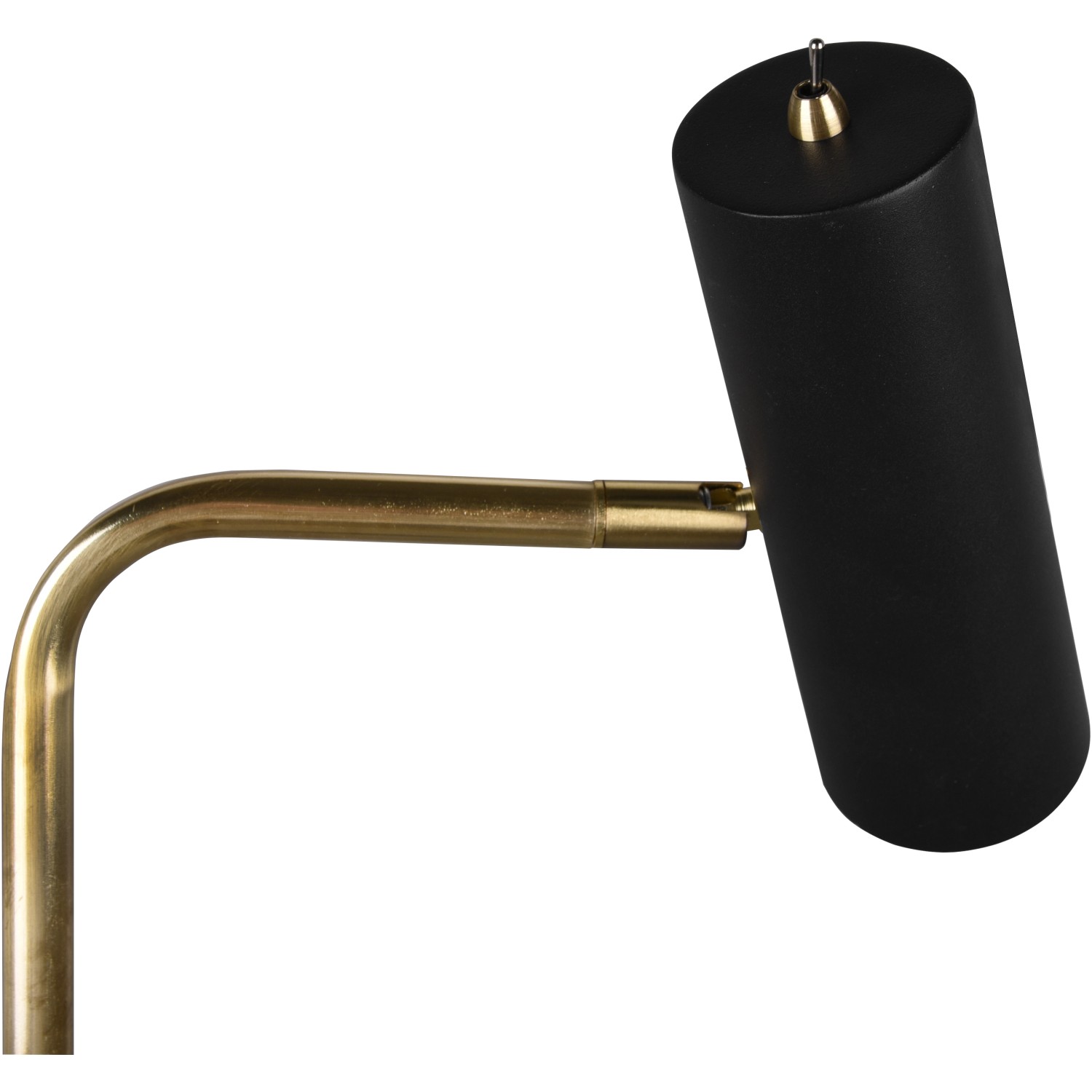 Moderne Trio LED-Stehlampe Marley in Messing matt und Schwarz. Schlichtes Design für Wohnzimmer.