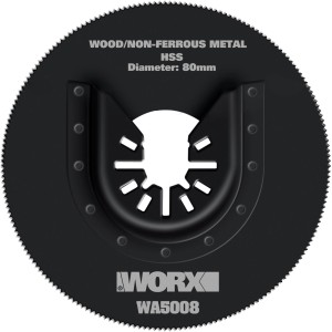 Worx Sägeblatt HSS 80 mm WA5008 für Multifunktionswerkzeuge.