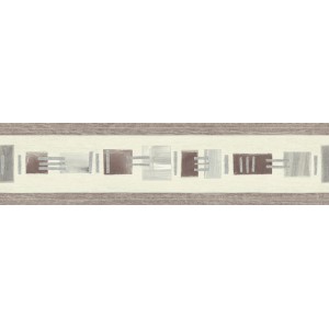 A.S. Création Bordüre selbstklebend, Grafikmuster in Grau und Braun.