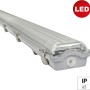 Graue E2 Elektro LED Feuchtraum-Wannenleuchte, 2x24W, ideal für Feuchträume.