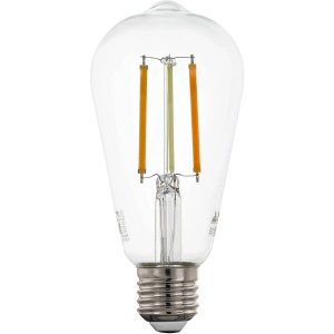 Klares Eglo LED-Leuchtmittel Zigbee E27 mit Filament, tunable white, für smarte Beleuchtung.