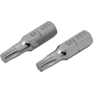 Zwei LUX Edelstahl Bits Comfort TX25 für Bohrmaschinen und Akkuschrauber.