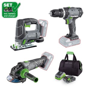 LUX-TOOLS Akku-Maschinen-Set 3-in-1 1 PowerSystem