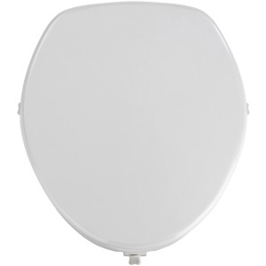 Wenko WC-Sitzerhöhung Secura Premium, weiße Toilettensitzerhöhung mit Absenkautomatik.
