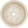 Rundes baliv Aufsatzwaschbecken WBA-7040 aus Marmor, Ø 40 cm, creme-beige mit individueller Maserung.