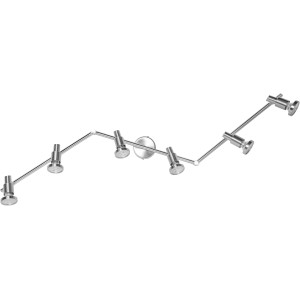 Ledvance LED-Spot, 6-flammig, silberfarbene Deckenleuchte mit flexiblen Strahlern.