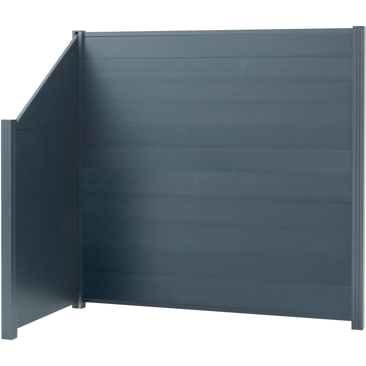 Floraworld Schräg-/Zwischenelement für Steckzaun, 125/180x89,6cm, aus Aluminium.