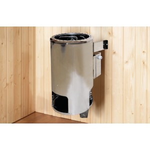 Edelstahl Saunaofen BioAktiv 4,5 kW für Weka Massivholz-Elementsauna Laukkala.