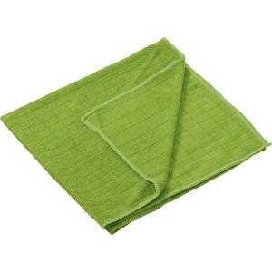 Grünes Mikrofaser Bodentuch Premium für streifenfreie Reinigung glatter Oberflächen.