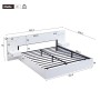 okwish Doppelbett 160x200cm mit USB Anschluss Lautsprecher Schlafzimmer Weiß ohne Matratze_5