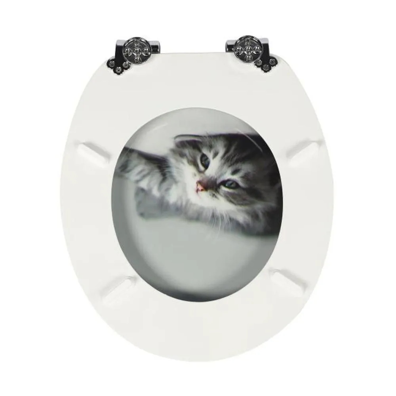 Sinobath WC-Sitz Oval mit Absenkautomatik Süßer Katze_3