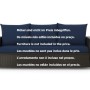 Marineblaues Set Gartenbank Kissen für 2-Sitzer Bänke, 100x50 + 2x50x56cm.