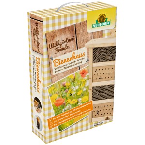 Verpackung des Neudorff Wildgärtner Freude Bienenhaus Insektenhotels.