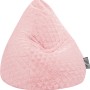 Rosa Sitting Point Sitzsack BeanBag Fluffy mit Herzmuster, 220 l.