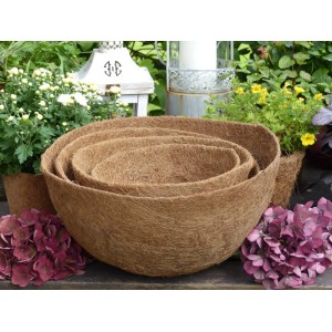 Proflora Kokoseinlagen für Blumenampeln, 40 cm, mit Tropfschutz, verschiedene Größen.