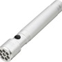 Silberne Stabtaschenlampe LED mit 8 LEDs für Innen & Außen.