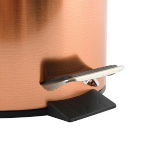 MSV Kosmetikeimer Hans Stahl 3 l Kupfer, Detailansicht Treteimer