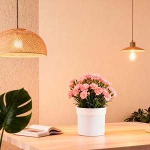 Relaxdays Blumentopf Safe Kunststoff Weiß Abschließbar 13 cm x 12,5 cm