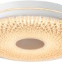 Weiße LED-Deckenleuchte Boise (51 cm) von Näve mit dekorativem Lichtmuster.
