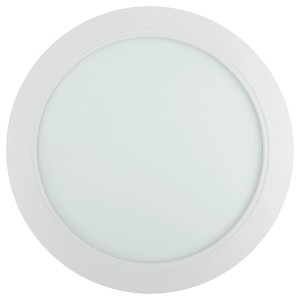 Rundes, weißes E2 Elektro Einbaupanel Style R 145, eine Deckenleuchte mit neutralem Design.