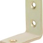 Gelb verzinkter Konstruktionswinkel, 40x40x20 mm, mit Löchern für Schrauben.