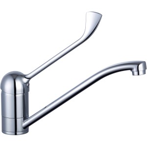 Verchromte Schütte Küchenarmatur Vital, Einhebelmischer mit ergonomischem Griff.