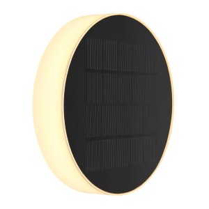 Schwarze Globo Solarleuchte (56,1 cm) aus Kunststoff für den Außenbereich.