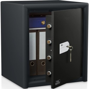 Burg-Wächter Sicherheitsschrank Combi-Line CL 440 K mit geöffneter Tür und Schlüsseln.