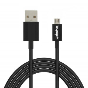 Schwarzes USB 2.0 Ladekabel mit Micro-USB Anschluss, 1 m Länge für Computer & Multimedia.