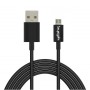 Schwarzes USB 2.0 Ladekabel mit Micro-USB Anschluss, 1 m Länge für Computer & Multimedia.