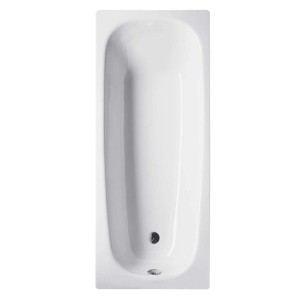 Weiße Bette Badewanne Steel, 160x70 cm, für entspannende Bäder auch in kleinen Badezimmern.