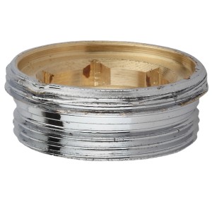 Chrom Reduzierstück M24 AG x M22 AG für Gewindefittings.