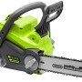 Grüne Zipper Akku-Kettensäge ZI-KTS 40 V Solo mit Oregon Schwert und Kette.