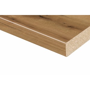 Kaindl Arbeitsplatte Eiche Evoke Sunset, 280 cm, Holzoptik mit abgerundeter Kante.