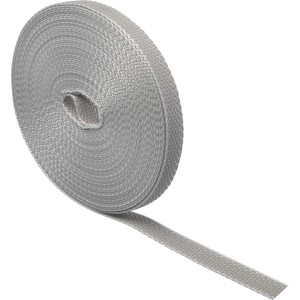 Weißer Schellenberg Rollladengurt Mini, 14 mm breit und 12 m lang, aufgerollt.