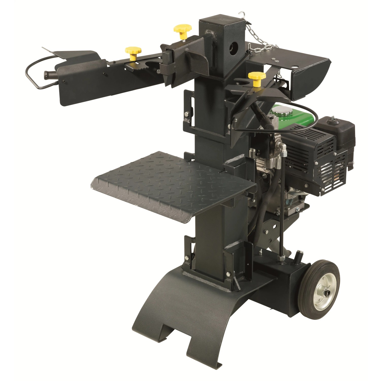 CMI Benzin-Holzspalter 10 t mit Spaltkreuz für Brennholz, robust und standsicher.
