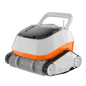 Poolroboter ONE4ALL Orange von BWT: Automatischer Schwimmbadreiniger für Boden, Wände und Wasserlinie.
